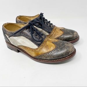 Bed Stu Derby Wingtip Distressed Lace Up Shoes 10
